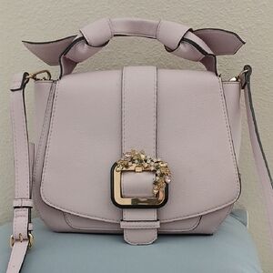 Gianni Bini Lavender Handbag with Gold Accents
